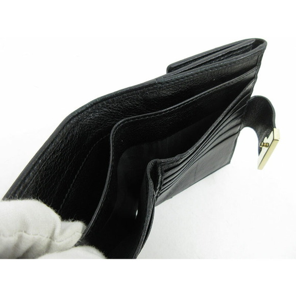 Gucci GG Double Hook Bifold Wallet Black Canvas Leather - Picture 7 of 9